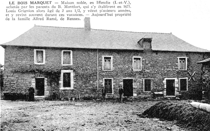 Ville d'Iffendic (Bretagne) : manoir du Bois-Marquer.