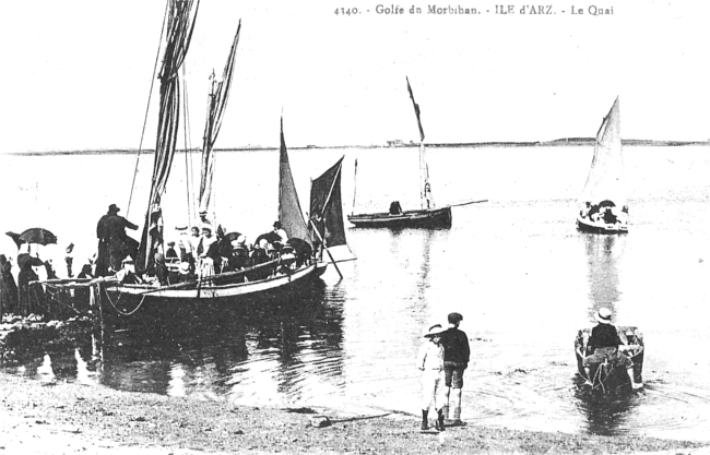 Ile d'Arz (Bretagne) : le quai.