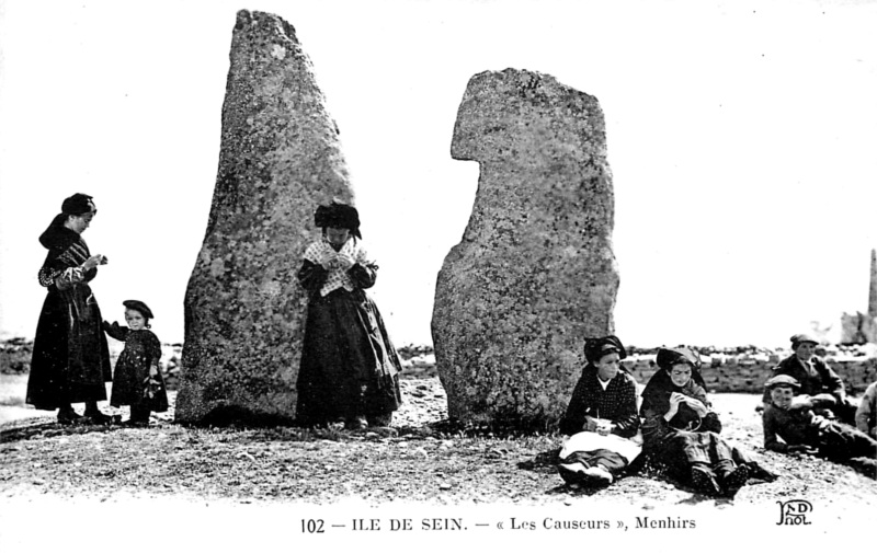 Menhirs de l'île de Sein (Bretagne).