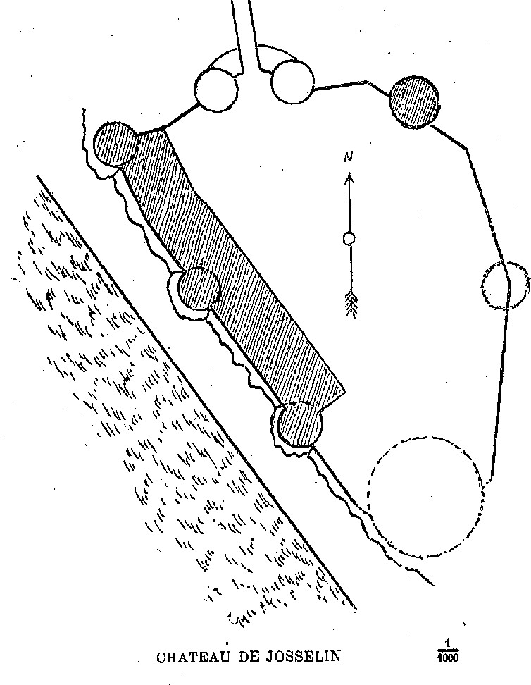 Plan du Chteau de Josselin (Bretagne).