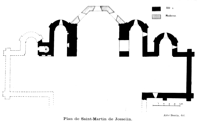 Josselin (Bretagne) : glise de Saint-Martin.