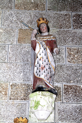 Statue de l'glise de Kergrist-Moelou (Bretagne)