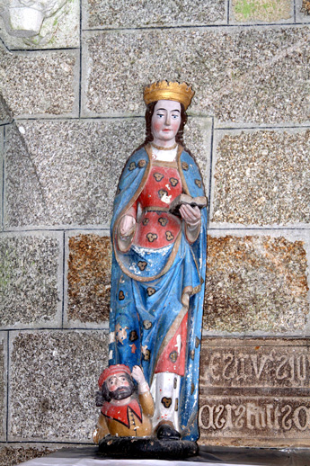 Statue de l'glise de Kergrist-Moelou (Bretagne)