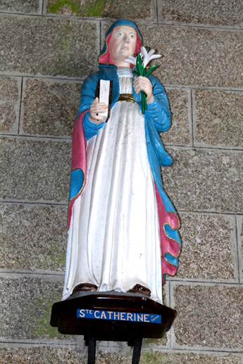 Statue de l'glise de Kergrist-Moelou (Bretagne)