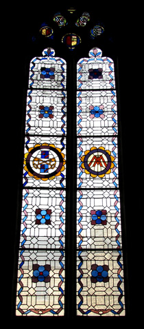 Vitrail de l'glise de Kergrist-Moelou (Bretagne)