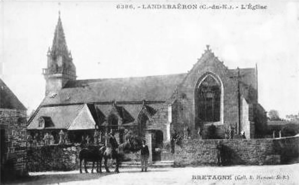 Ville de Landebaron (Bretagne) : l'glise.