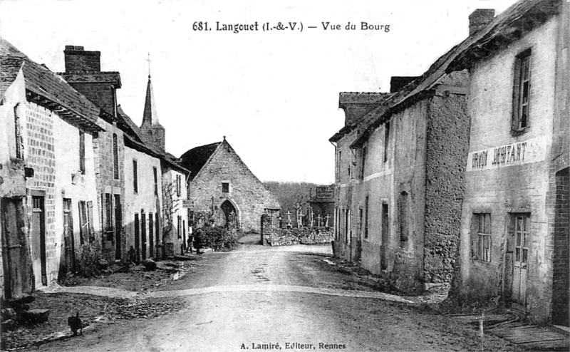 Ville de Langouet ou Langout (Bretagne).