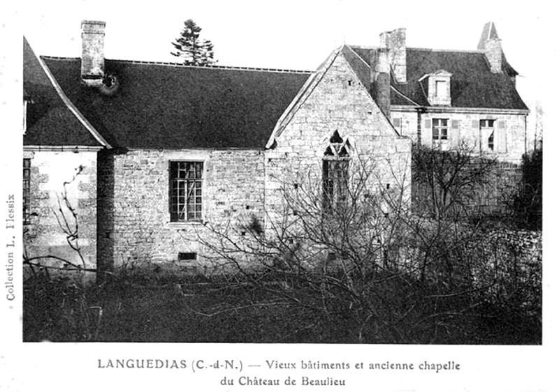 Ville de Langudias (Bretagne) : manoir et chapelle de Beaulieu.