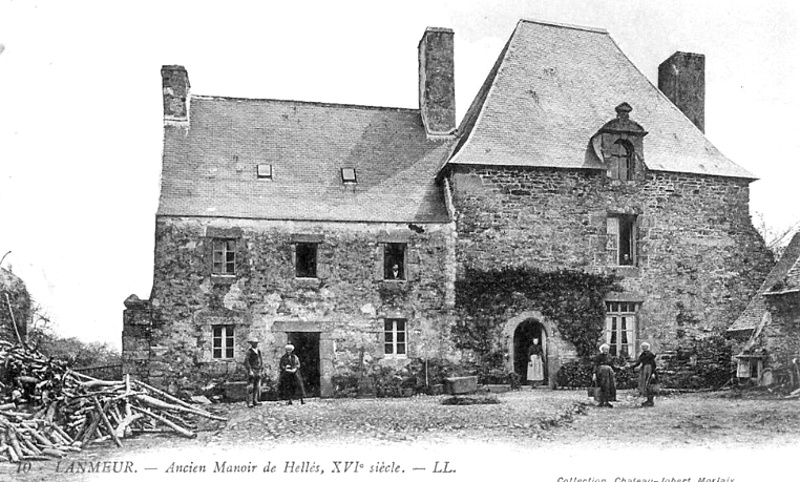 Ville de Lanmeur (Bretagne) : manoir de Hellés.