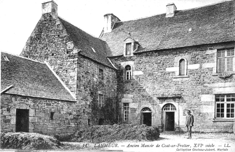 Ville de Lanmeur (Bretagne) : manoir de Coat-ar-Frotter.