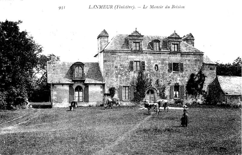 Ville de Lanmeur (Bretagne) : manoir de Boiséon.