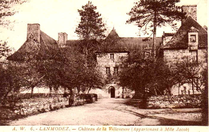 Lanmodez (Bretagne) : château de la Villeneuve