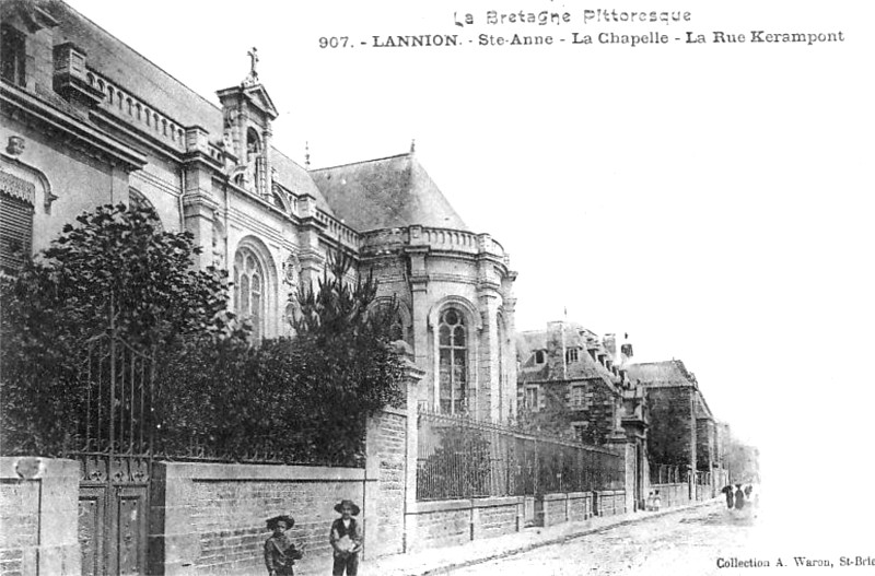Lannion (Bretagne) : la chapelle Sainte Anne, rue de Kerampont.