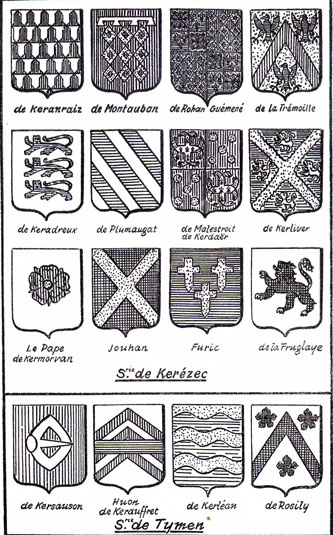 Armoiries des seigneurs de Lennon (Finistère-Bretagne)