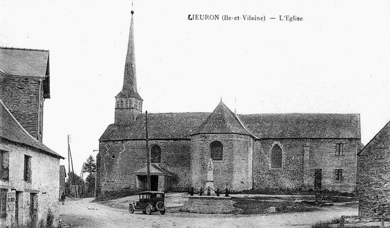 Ville de Lieuron (Bretagne) : l'glise.