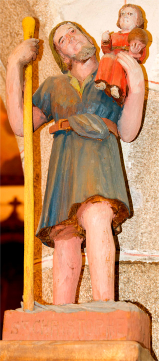 Statue de l'glise de Locquirec (Bretagne).