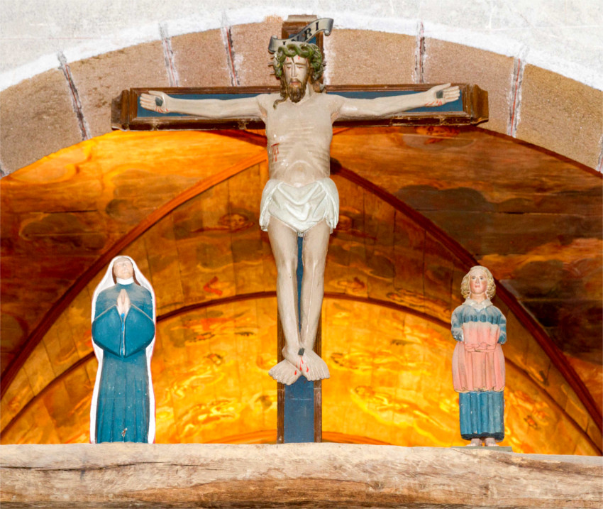 L'glise de Locquirec (Bretagne) : poutre de gloire.