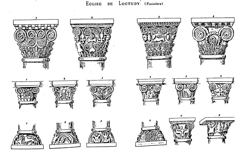 Les chapiteaux de l'glise de Loctudy