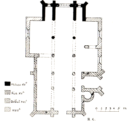 Plan de l'glise de Loguivy-les-lannion (Bretagne).