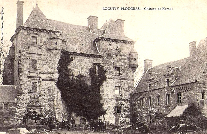 Ville de Loguivy-Plougras (Bretagne) : manoir de Kerrou
