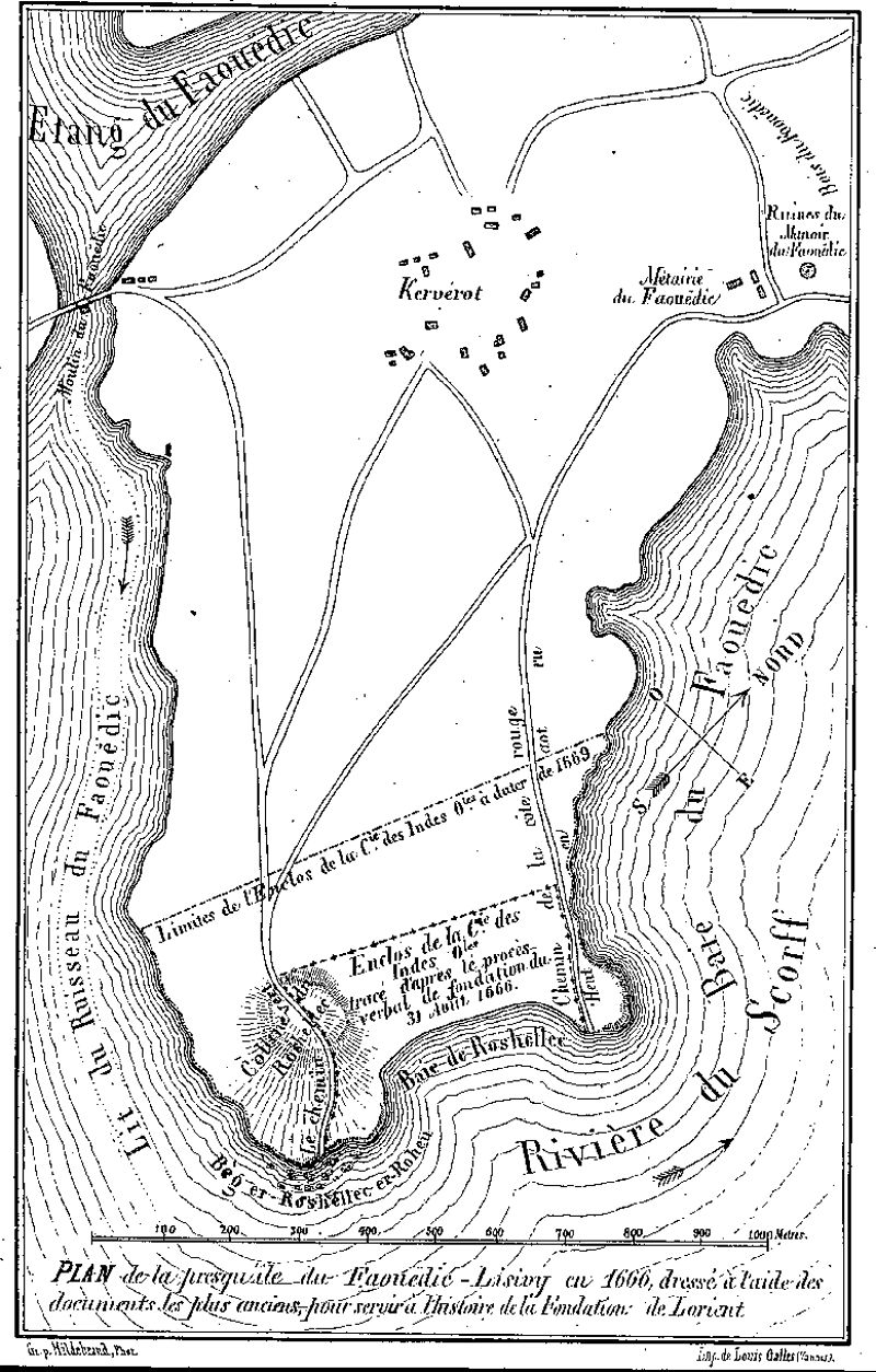 Plan de Lorient (Bretagne).