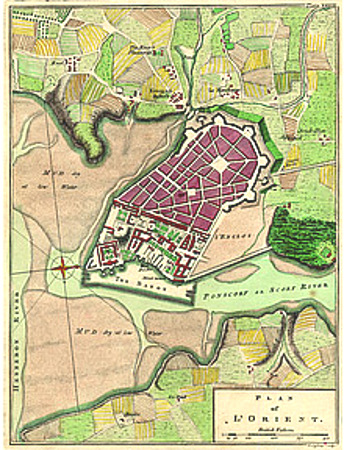 Plan de Lorient (Bretagne).
