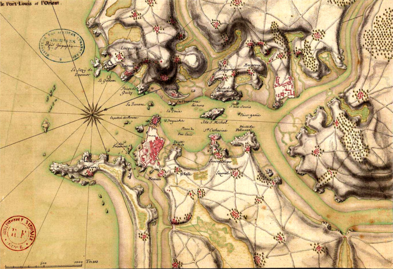 Le Port-Louis et l'Orient (Lorient) en 1700.