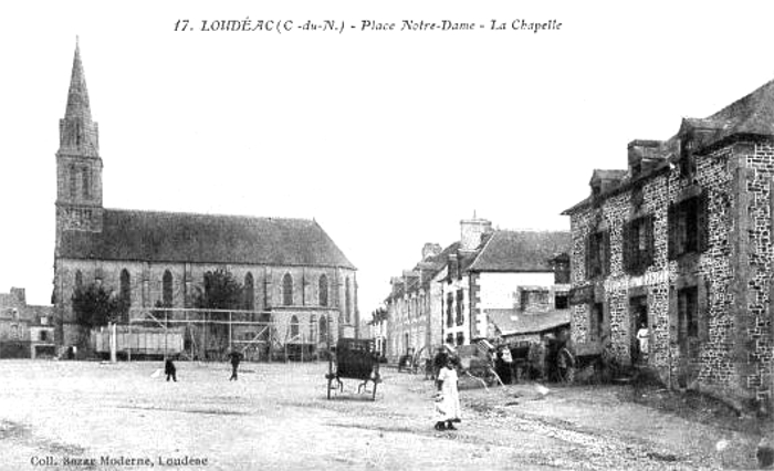 Loudac (Bretagne) : la chapelle Notre-Dame des Vertus.