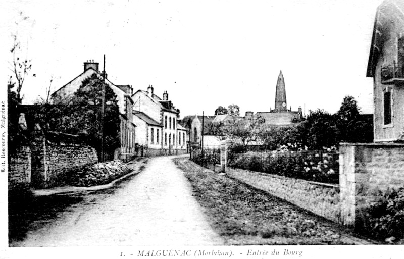 Ville de Malgunac (Bretagne).