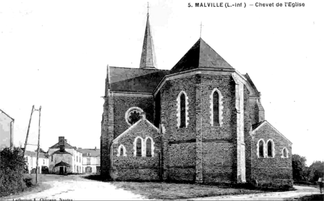 L'église de Malville (Loire-Atlantique).