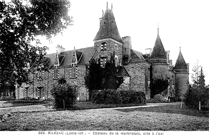 Château de la Herbretais à Marsac-sur-Don (anciennement en Bretagne).