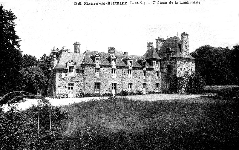 Chteau de Lambardais  Maure-de-Bretagne (Bretagne).