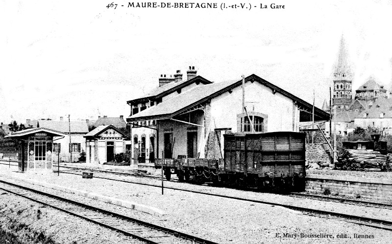 Gare de Maure-de-Bretagne (Bretagne).