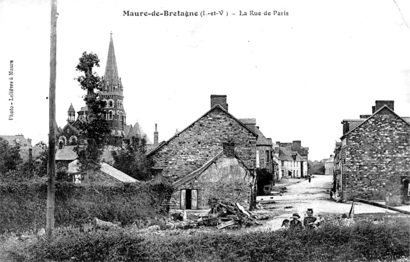 Ville de Maure-de-Bretagne (Bretagne).