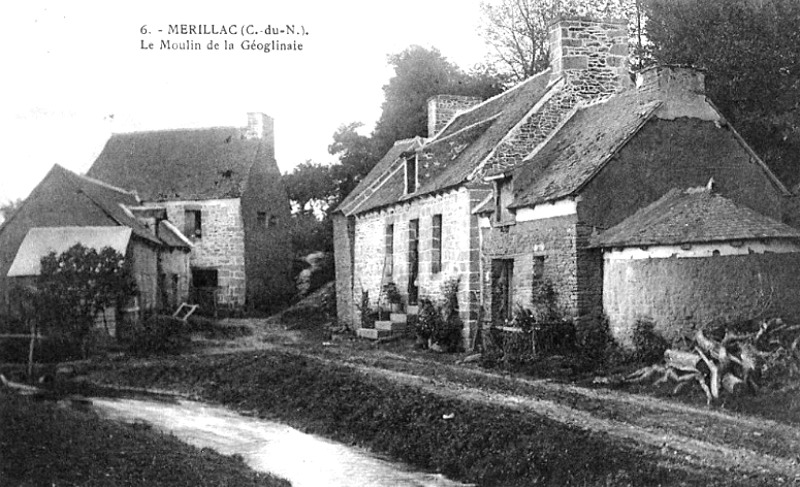 Ville de Mérillac (Bretagne) : le moulin.