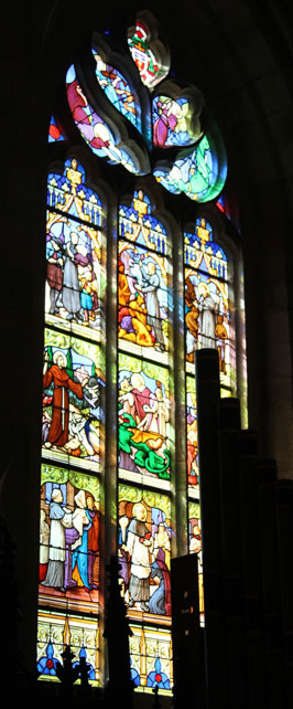 Vitrail de Saint-Yves en l'glise de Minihy-Trguier (Bretagne)