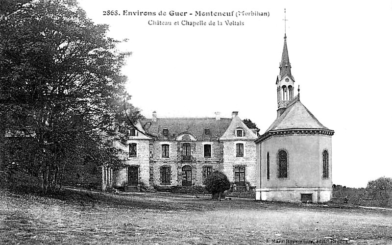 Château et Chapelle de la Voltais à Monteneuf (Bretagne).