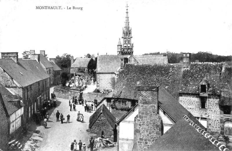 Ville de Monthault (Bretagne).