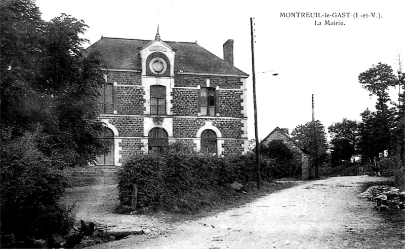 Ville de Montreuil-le-Gast (Bretagne).