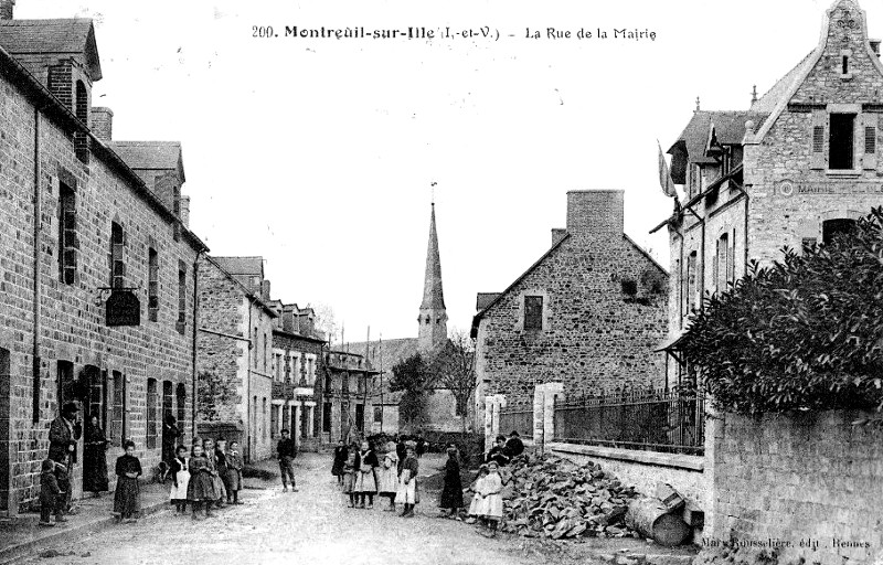 Ville de Montreuil-sur-Ille (Bretagne).
