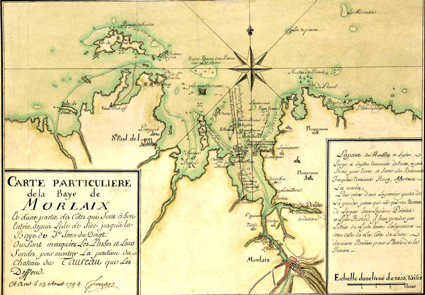Plan de la baie de Morlaix