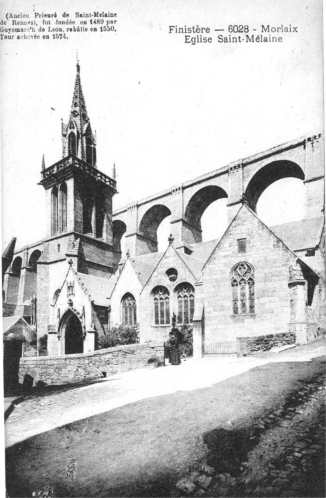 L'glise Saint-Melaine de Morlaix (Bretagne).