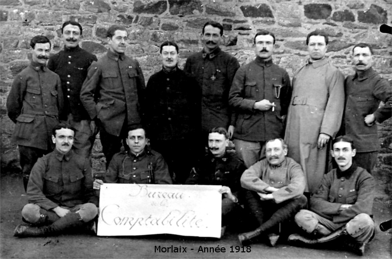 Militaires de Morlaix, en Bretagne (anne 1918).