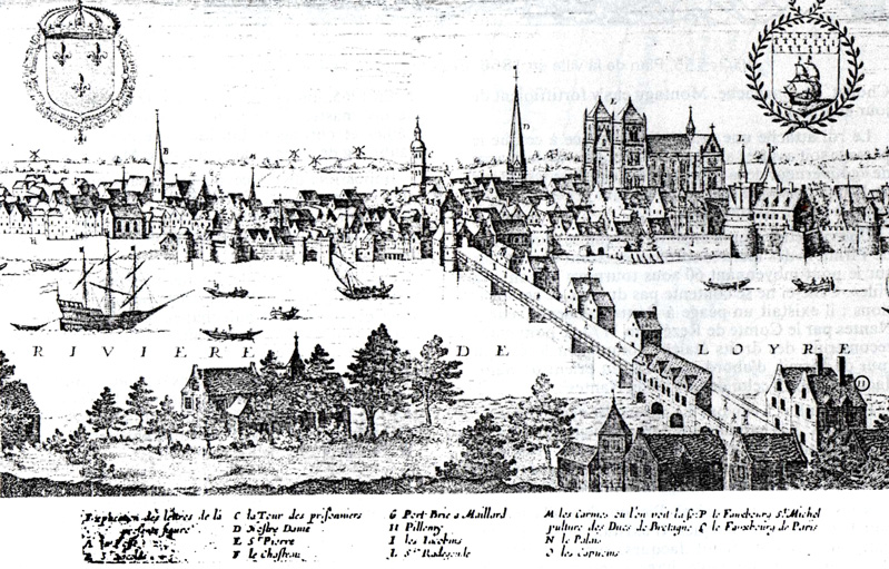 Nantes : vue de Nantes au XVIème siècle