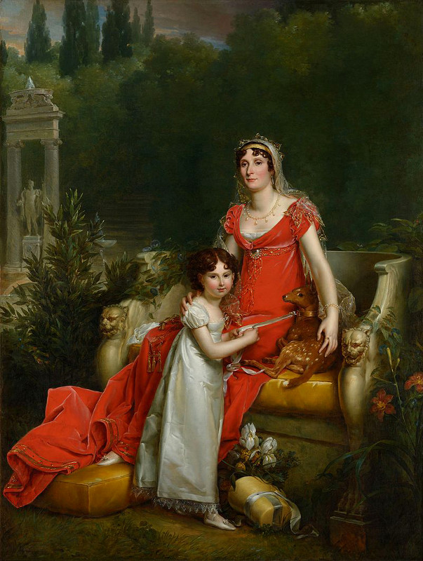 Napoleone Elisa Baciocchi et sa mère (par François Gérard, 1811).