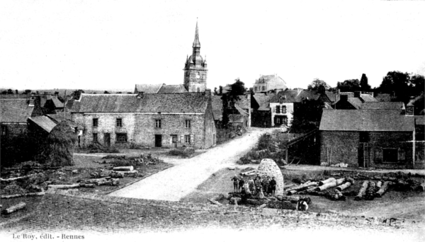 Ville de Nant-sur-Yvel (Bretagne).