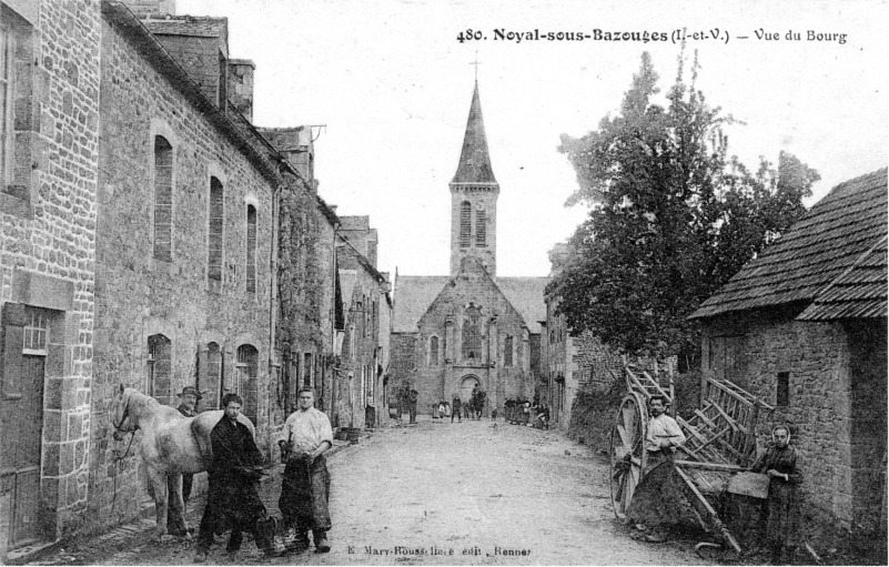 Ville de Noyal-sous-Bazouges (Bretagne).