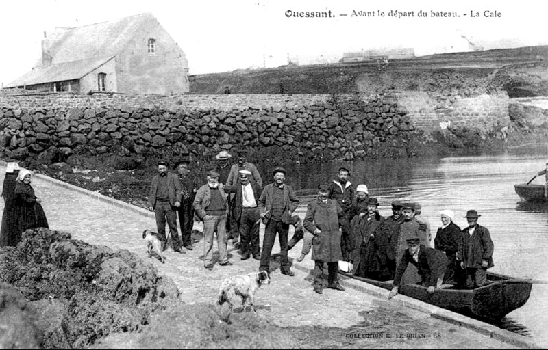 Ile d'Ouessant :port de Lampaul (Bretagne).