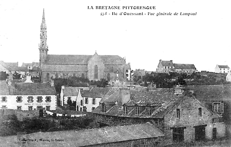 Ile d'Ouessant : bourg de Lampaul (Bretagne).