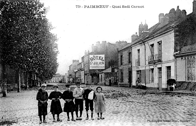 Ville de Paimboeuf ou Paimbuf (anciennement en Bretagne).